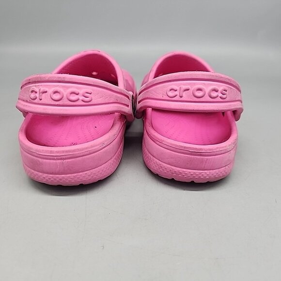 Crocs Coast Clog K Little Girl's Party Pink Sandals 204094-6U9 Size 9 Shoes - Picture 5 of 6